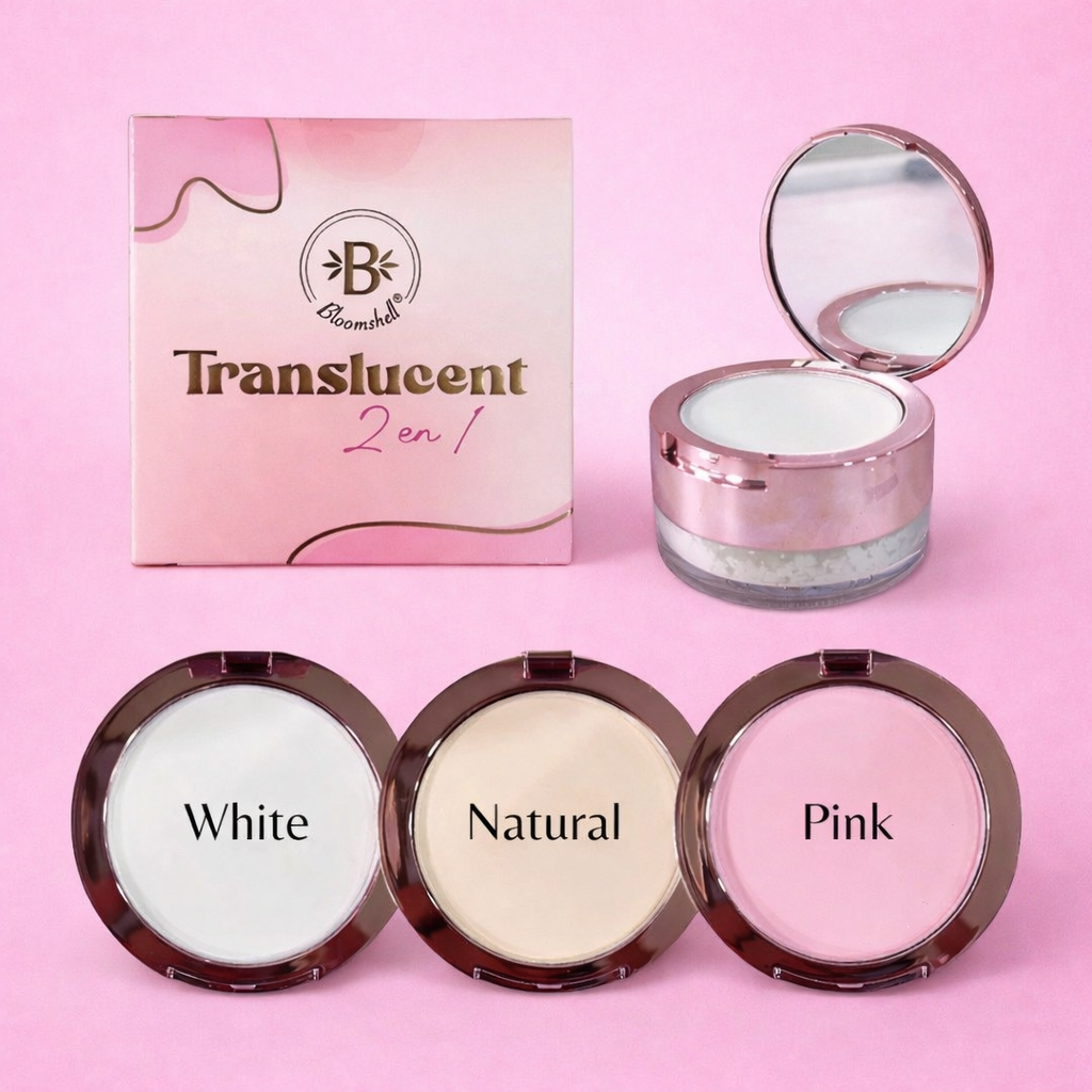 Mini Polvos Sueltos y Compactos 2 en 1 Bloomshell